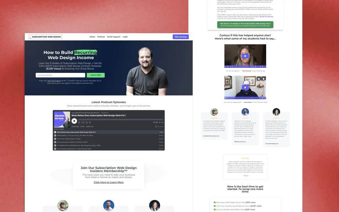 Subscription Web Design